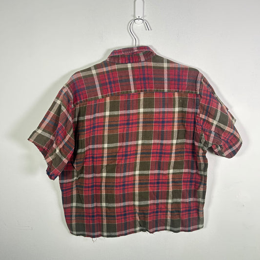 Nautica plaid flannel cut-off Tops