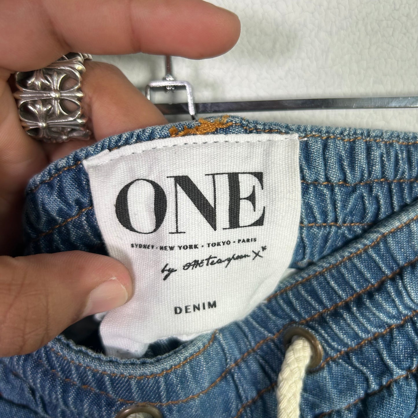 one denim shorts  Bottoms