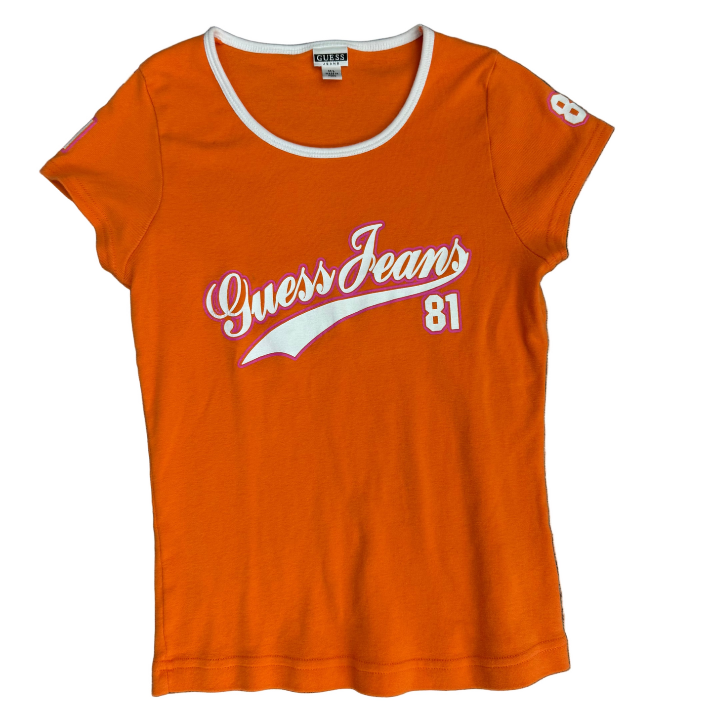 guess jeans  logo graphic baby tee
