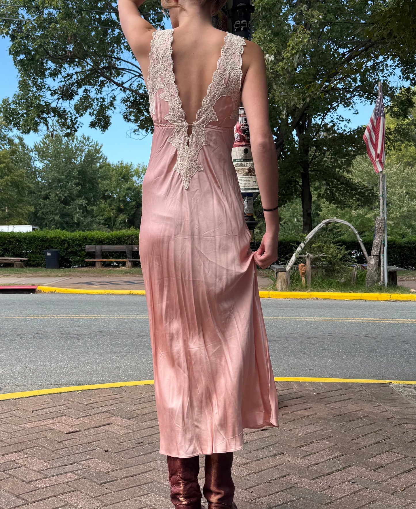 rumored lace slip maxi Skirt