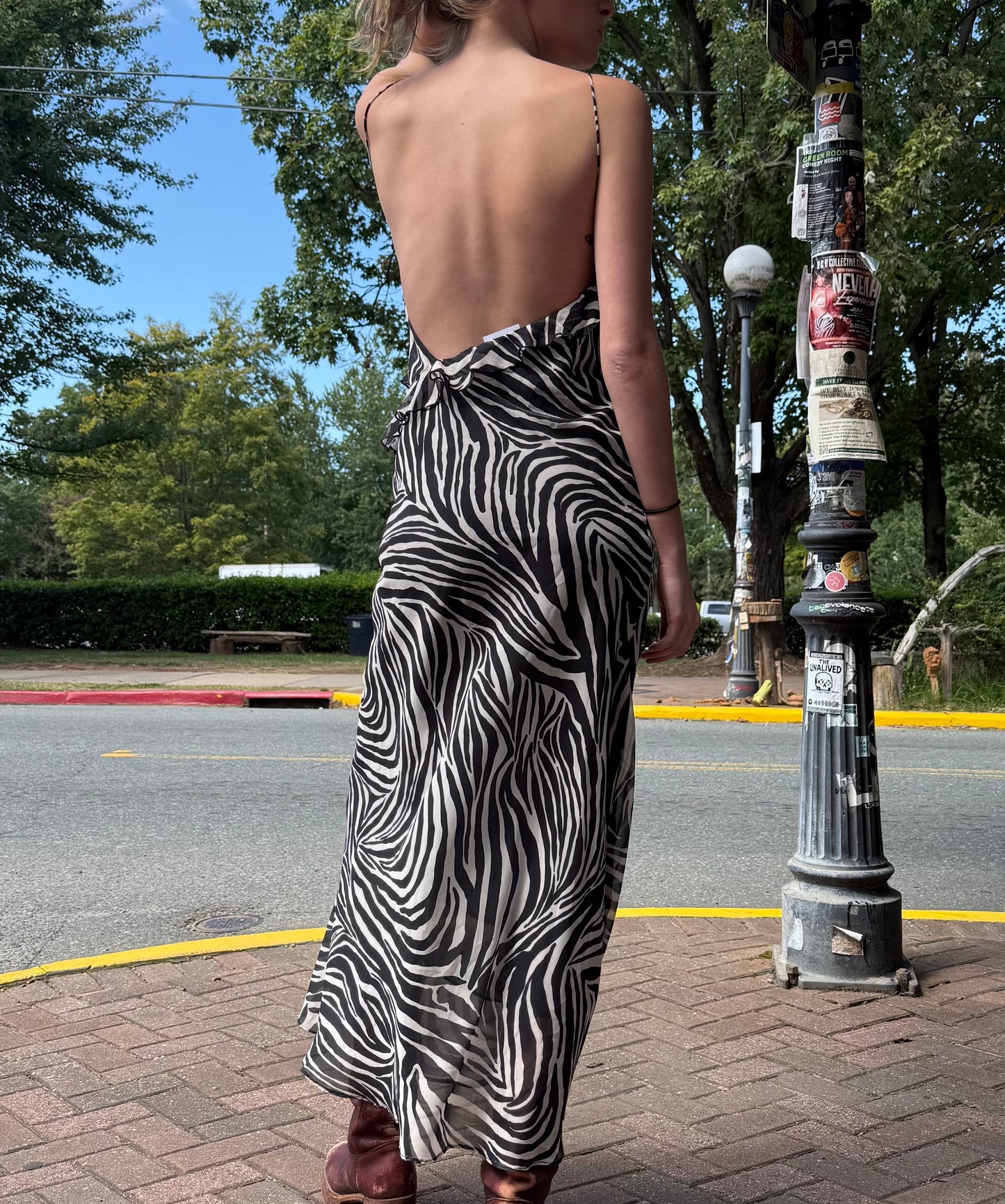 Zara zebra maxi dress Dresses