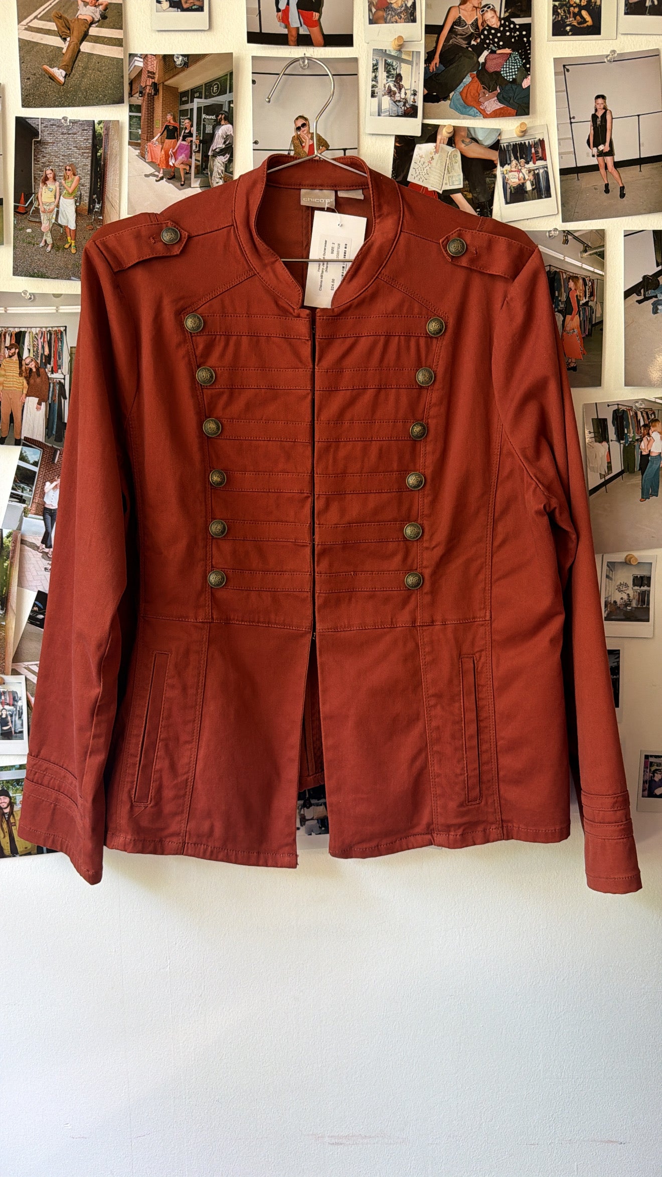 Chicos Military Jacket Outerwear