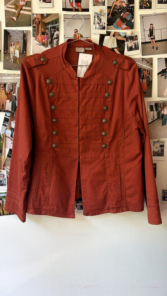 Chicos Military Jacket Outerwear