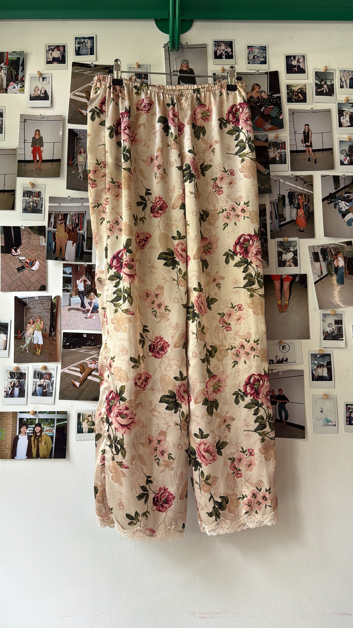 Victorias secret  floral satin pants  Bottoms