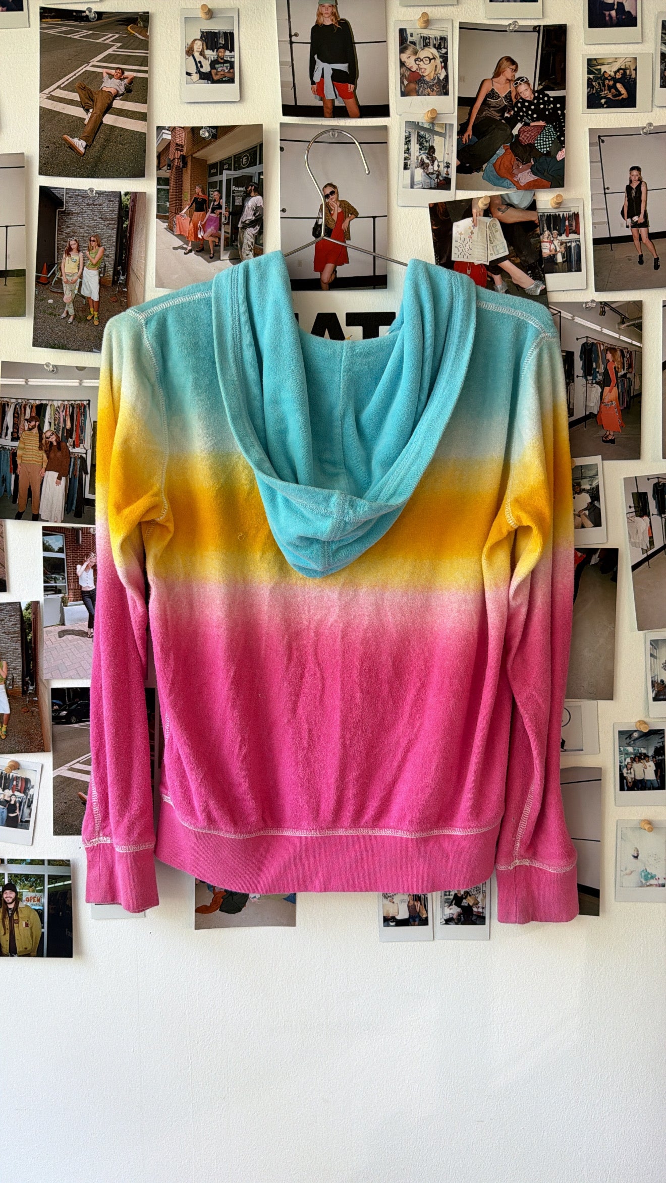 polo  gradient zip up hoodie  Tops