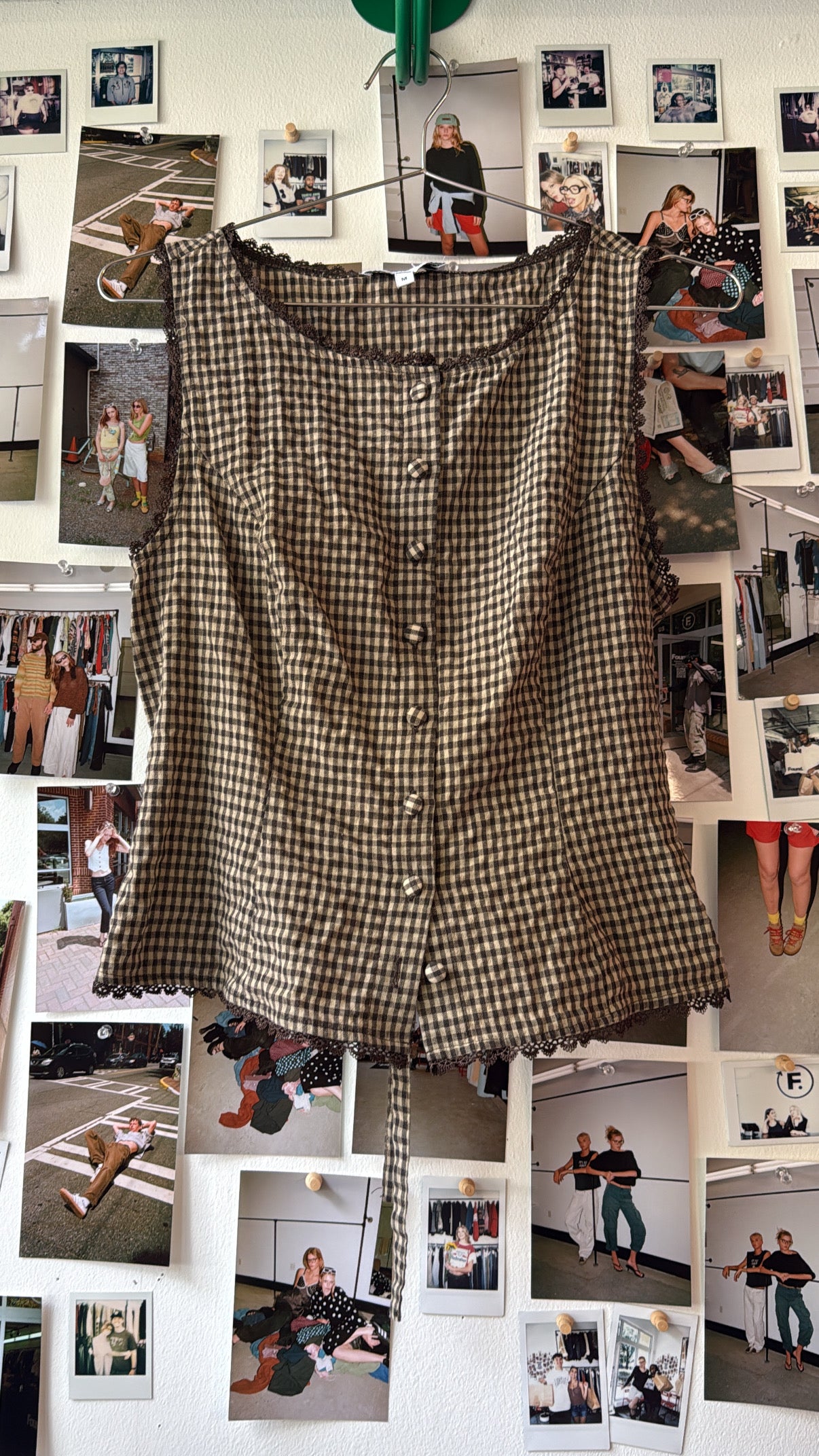 Rihoas  plaid tank top  Tops