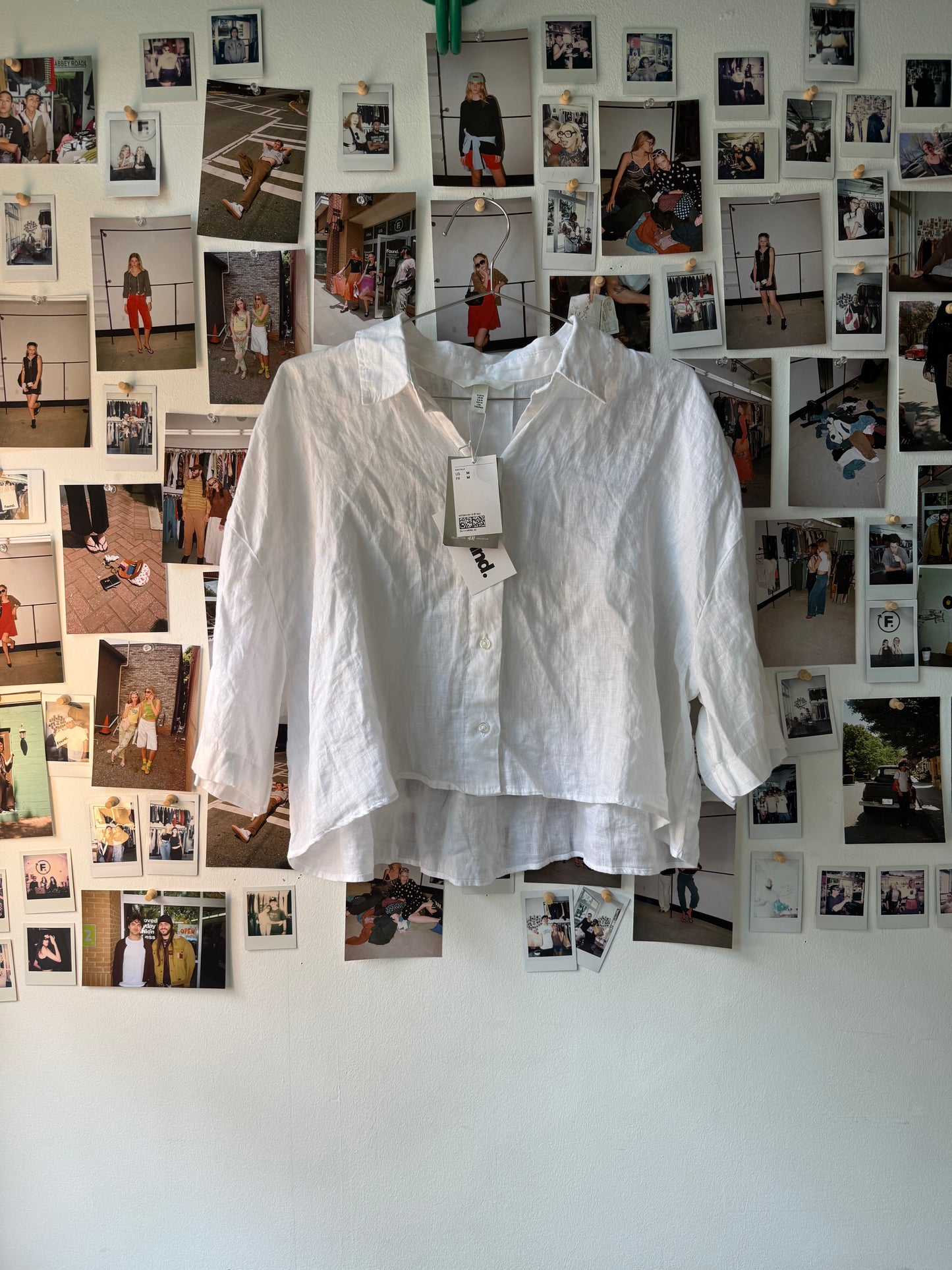H&M linen ss top Tops