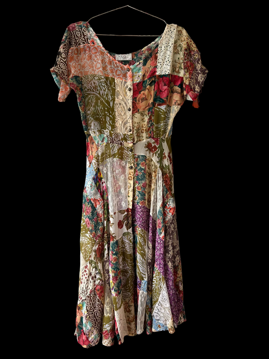 neo romantic patchwork maxi dress Dresses