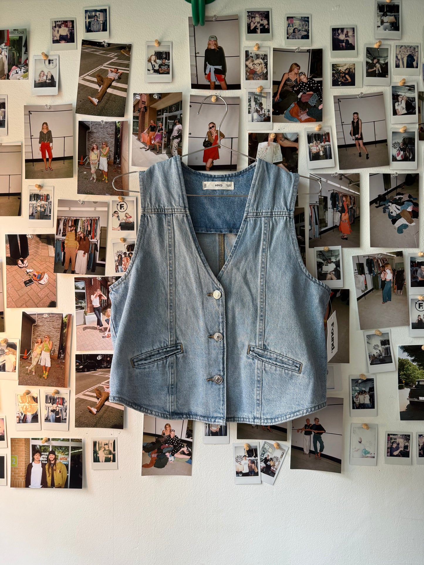 MNG denim vest Tops