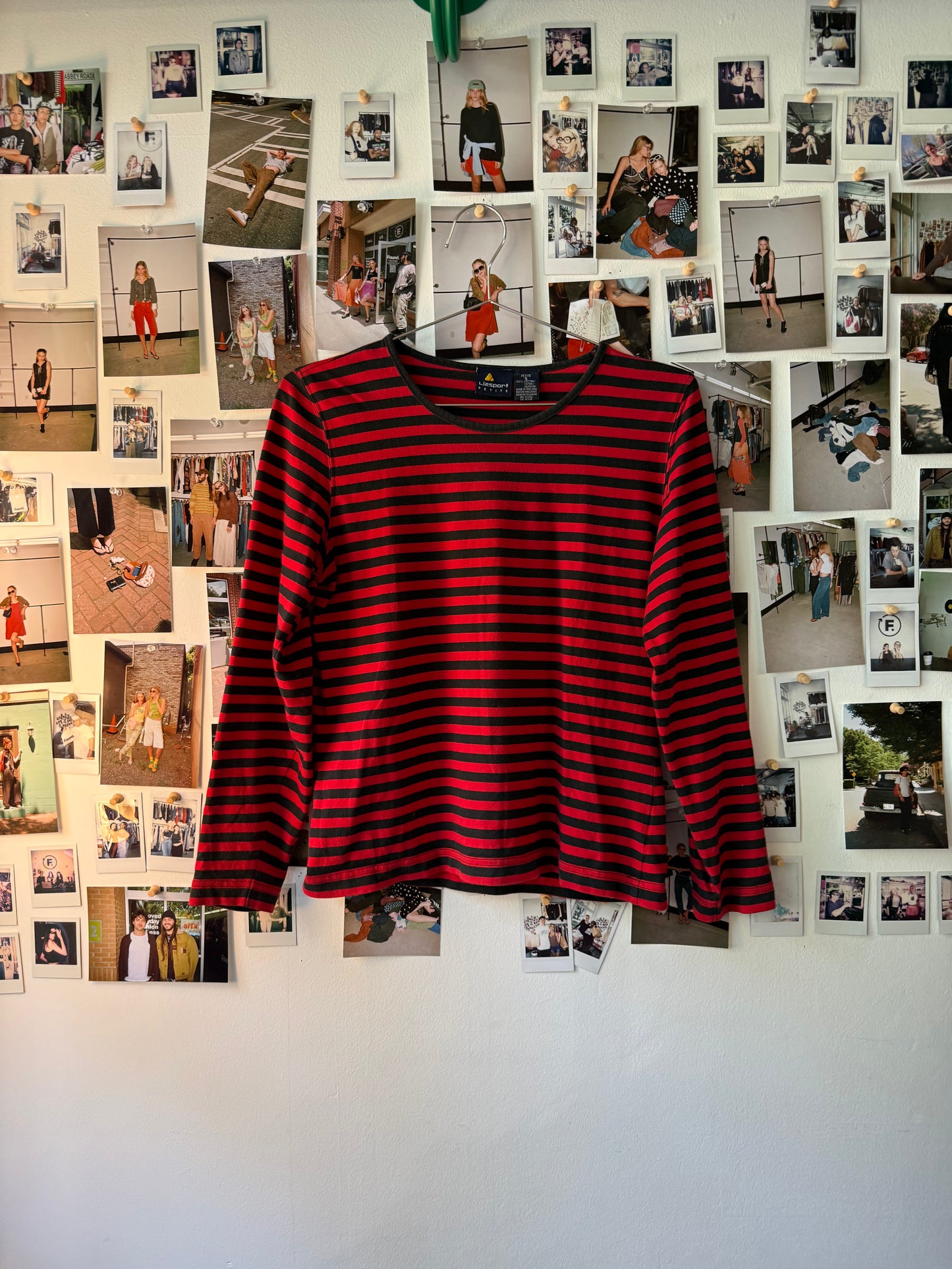 liz Claiborne  striped ls top  Tops