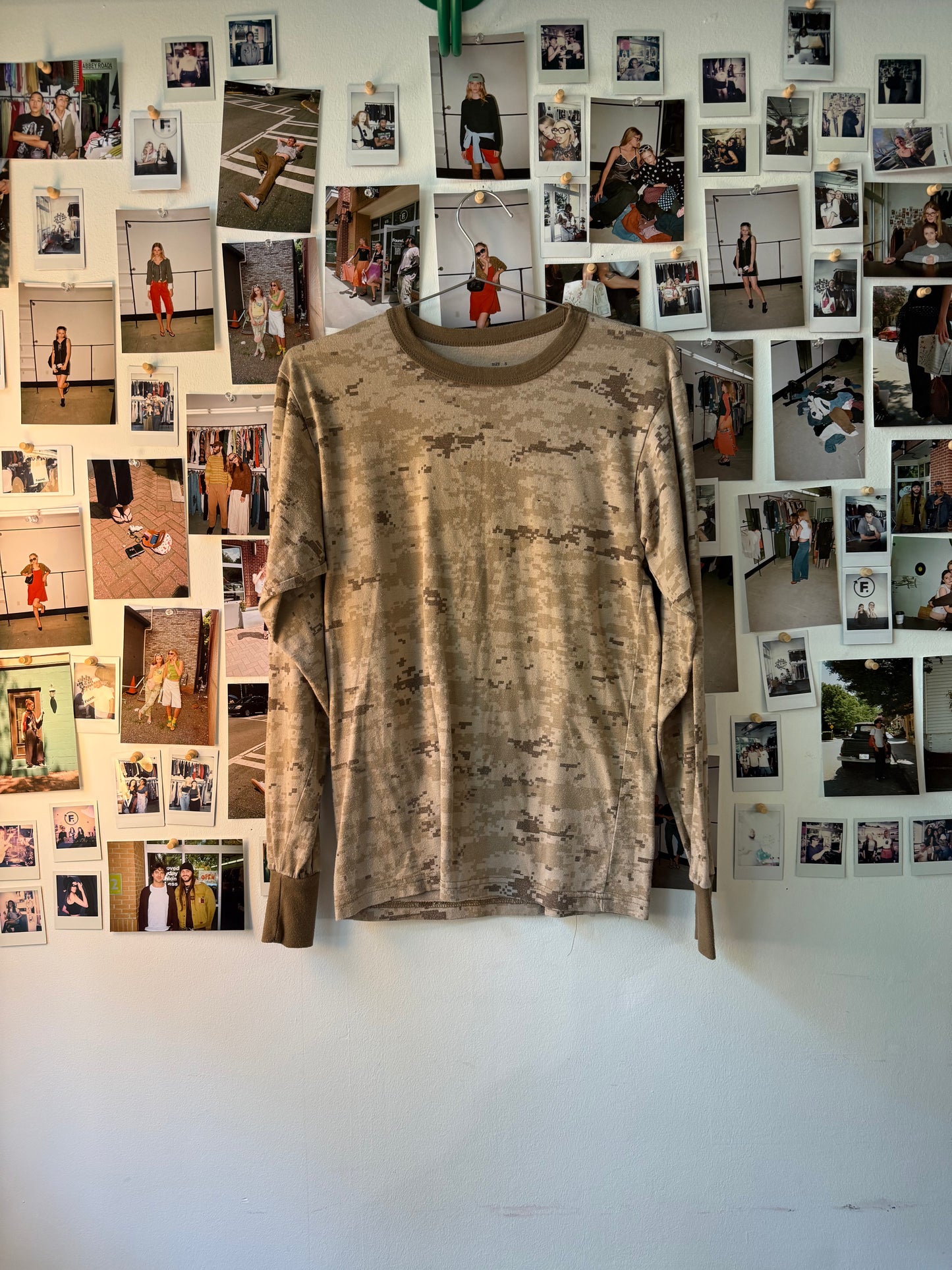 camo ls top  Tops
