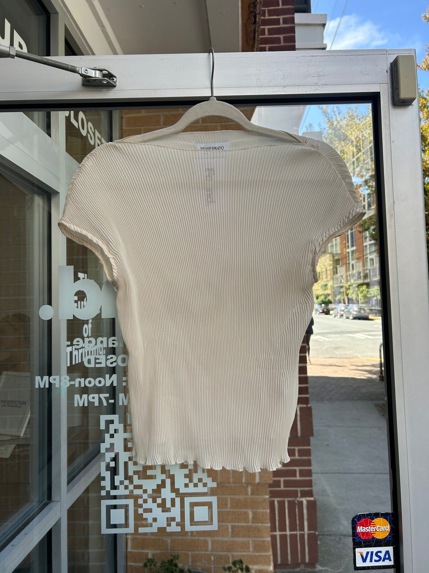 peppermayo pleated top Tops