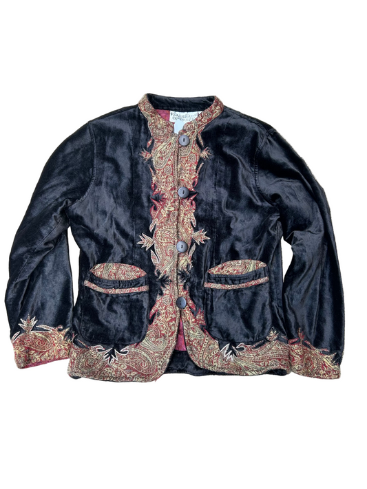Flashback Couture  velvet embroidered jacket Outerwear