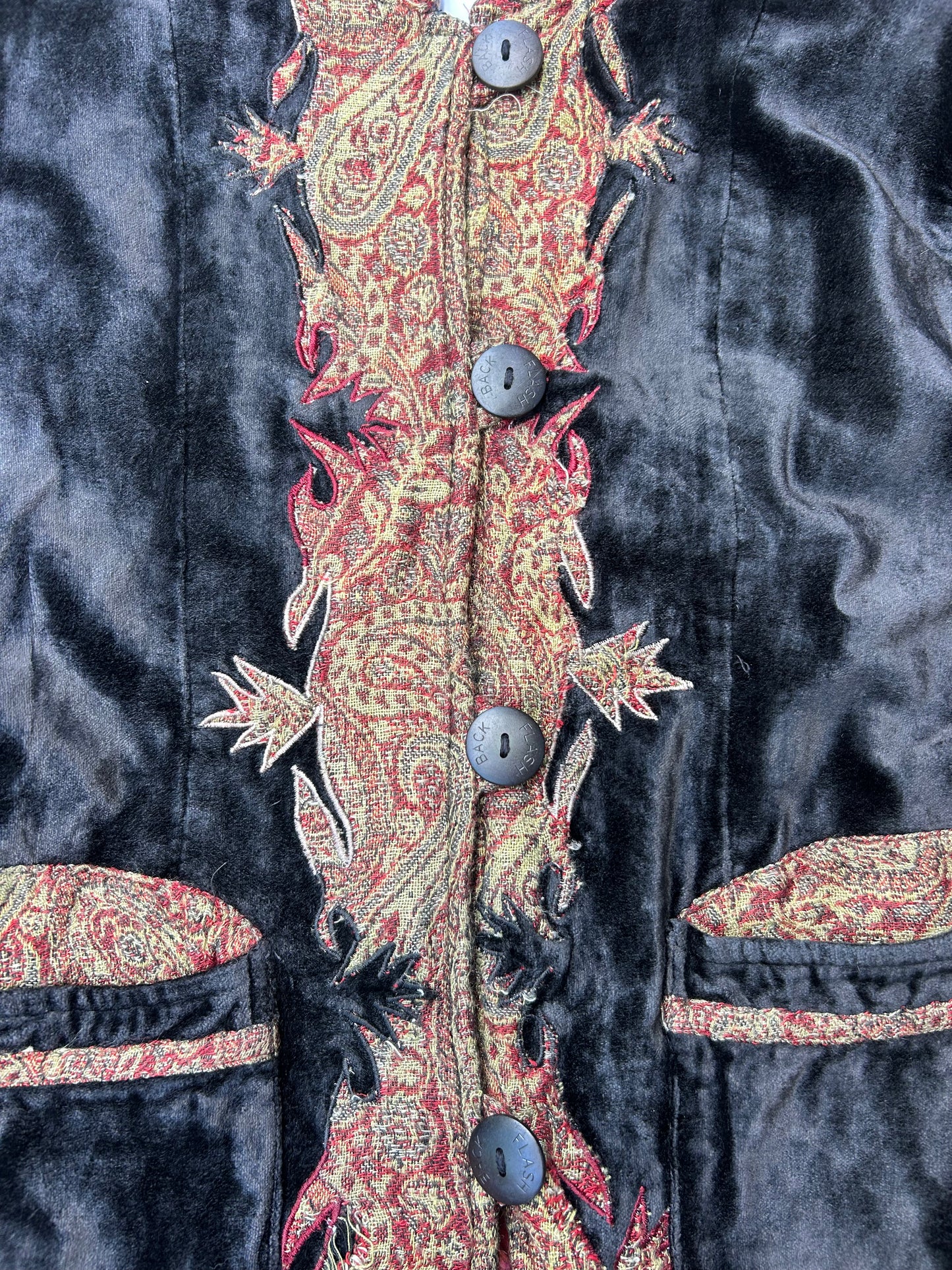 Flashback Couture  velvet embroidered jacket Outerwear