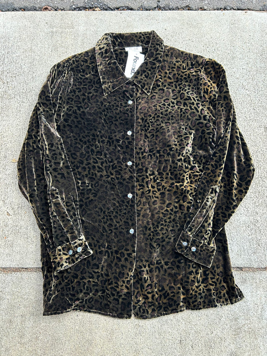 El La cheetah print button-up Outerwear