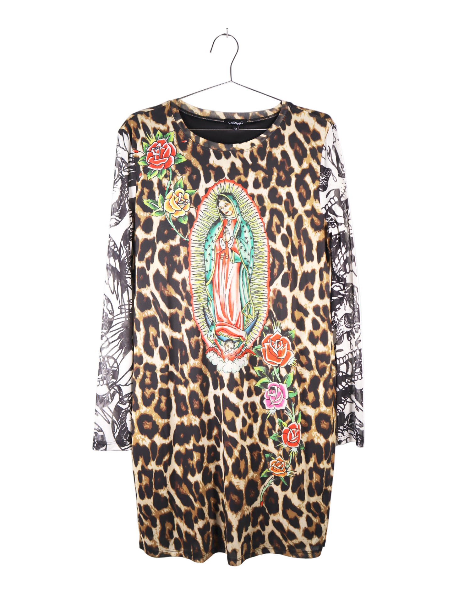 Ed Hardy Patterned Graphic Dress Dresses