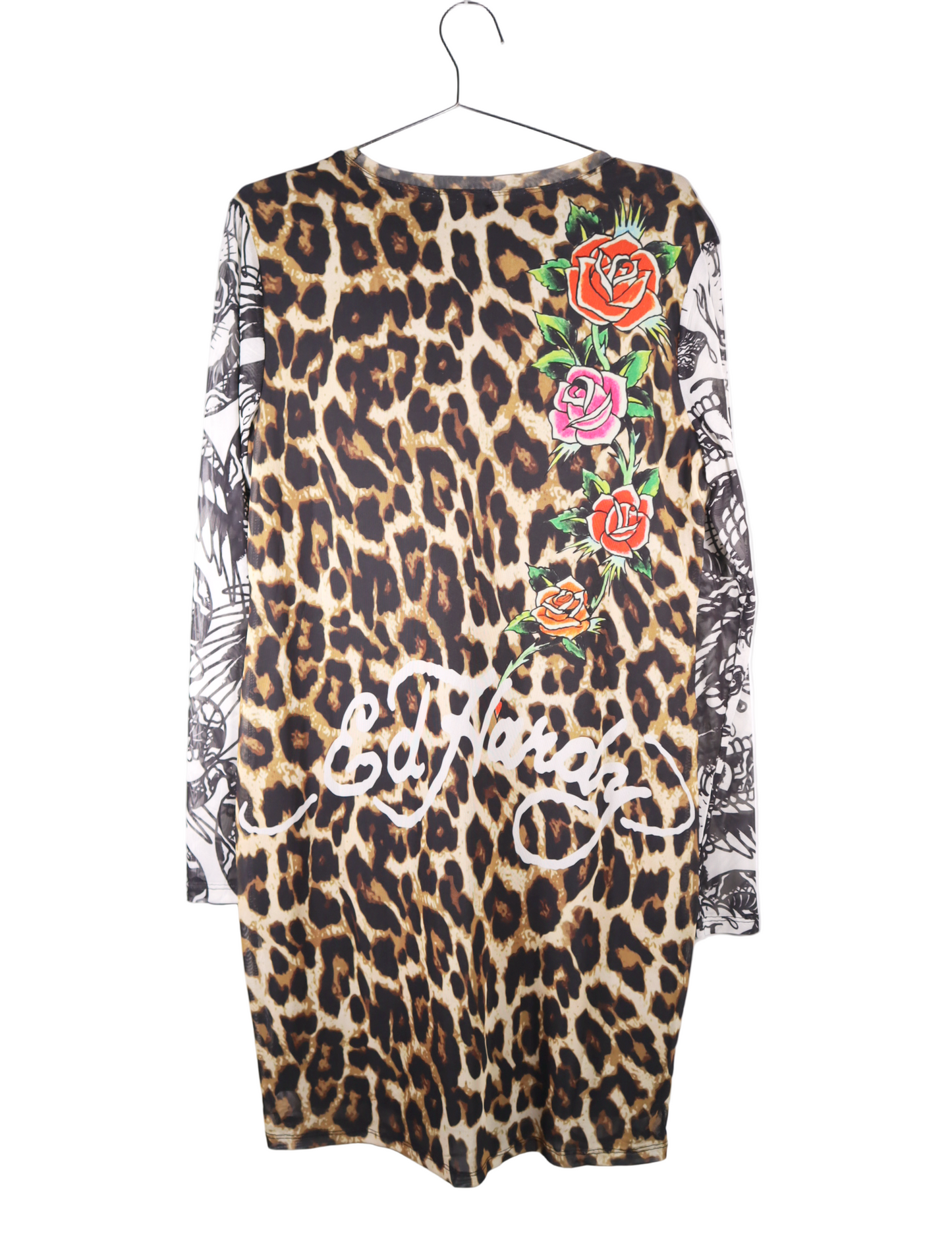 Ed Hardy Patterned Graphic Dress Dresses