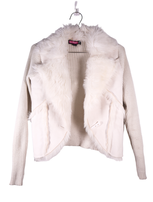 SayWhat Fur Cardigan Tops
